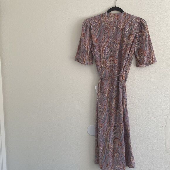 Bishop + Young Paisley Print Wrap Midi Dress - Picture 5 of 5